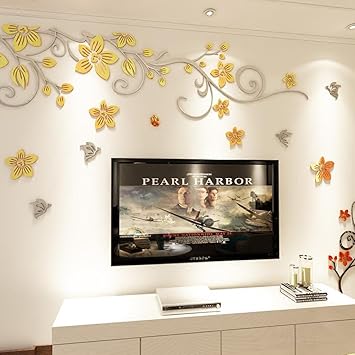 Amazon De 3d Hintergrund Wandaufkleber Dekoration Wohnzimmer Tv Wand Papier Selbstklebende Tapete