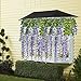 Artiflr 8pcs Artificial Fake Wisteria Vine Garland 3.6Ft/Piece Silk Wisteria Vine Ratta Hanging Flower for Home Garden Wedding Decor
