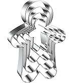 JOKUMO Juego De 3 Cortadores De Galletas De Jengibre Para Hombre, 4 Pulgadas, Forma Grande, Acero Inoxidable 18/0