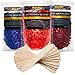 Hard Wax Kit - Wax Beans - Hair Removal Wax Melts for Women and Men - Clear Soy Waxing Beans Bulk