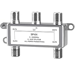 NEWCARE Digital 4-Way Coaxial Cable Splitter