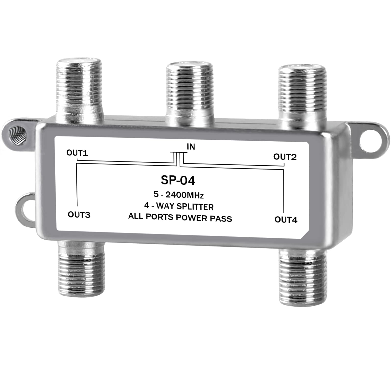 NEWCARE Digital 4-Way Coaxial Cable Splitter
