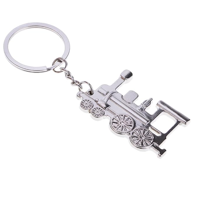 Homyl Steam Train Metal Keychains Keyring Key Chains for Men