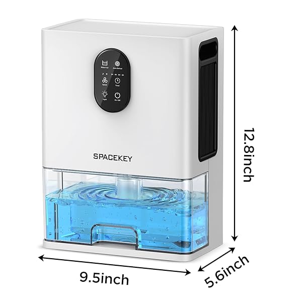 DEHUMIDIFIER, 106 OZ WATER TANK (1000 SQ.FT) DEHUMIDIFIERS FOR HOME, QUIET DEHUMIDIFIER FOR BATHROOM BEDROOM BASEMENT RV WITH TIMER SETTING, AUTO SHUT OFF, 7 COLORS LED LIGHT, SLEEP MODES, WHITE