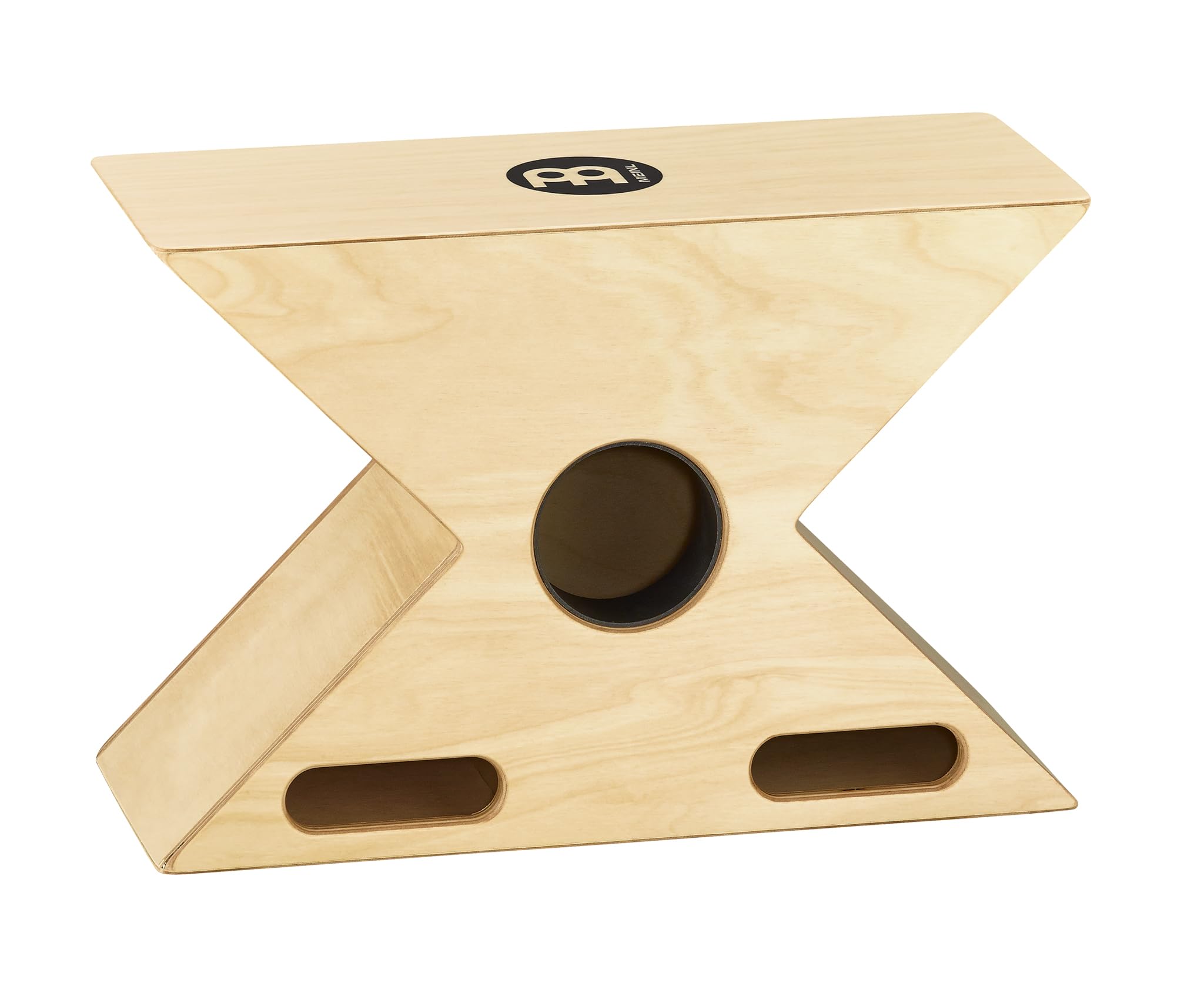 Meinl Percussion Hybrid Slaptop Cajon - Back-friendly X-design with 3 Forward Facing Sound Ports - Playing Surface Baltic Birch (HTOPCAJ3NT)