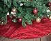 Clever Creations 42 Inch Christmas Tree Skirt Decoration, Large Merry Christmas Mat Holiday Décor, Red and Gold