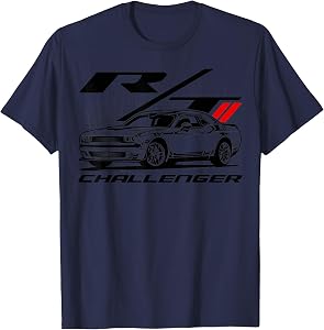 Retro Car Challenger Basic Classic Automotive Performance T-Shirt