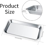 ZHENGYYUU Rectangular Instrument Tray 4 Pcs Stainless Steel Lab Tray view 2