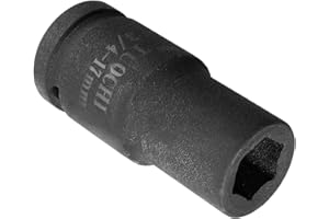 CoCud Deep Impact Socket, 3/4" Drive 17mm Socket 78mm Length, Cr-V 6 Point Black - (Applications: for DIY Hand Making)