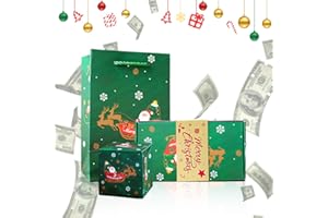 jitaty Surprise Gift Box Explosion,Surprise Box Gift Box for Money,2024 New Folding Pop-Up Explosion Gift Box,Merry Christmas Surprise Birthday Anniversary Valentine Gift Boxes for Money (Green)