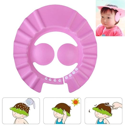 Gopinath Enterprise Baby Shower Cap New Soft Bathing Baby Wash Hair Eye Ear Protector Hat for New Born Infants Babies Boys Girls