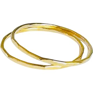 Hammered Stacking Ring, 14k Gold Fill, Rose Gold Fill, Sterling Silver | Slim Bands With a Delicate Textured Finish, Perfect