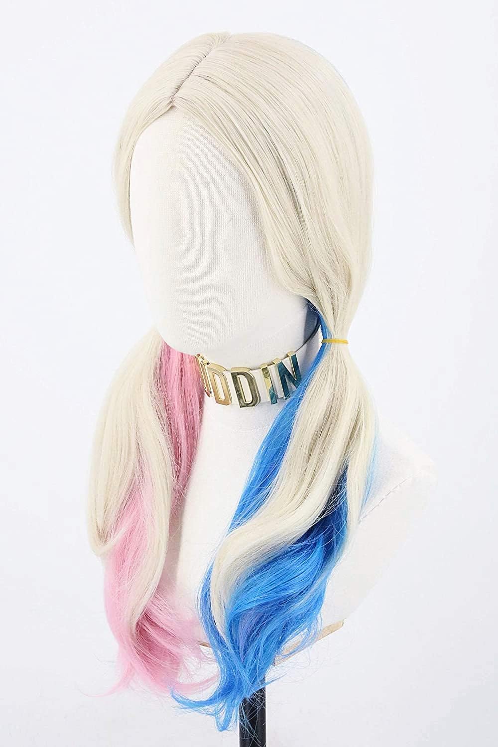 Topcosplay Women's Wig Long Curly Wig Blonde Mixed Blue Pink Wig for Halloween Cosplay Costume Fancy Dress Party - Image 5