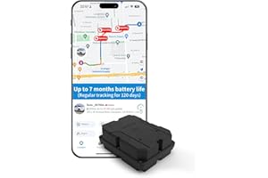 Benbengo Magnetic GPS Tracker for Vehicles, Hidden Tracker Device for Car, Trailer, Up to 7 Months Battery Life, Real-Time Track, Waterproof, 5-Day Free Trial, Subscription Required
