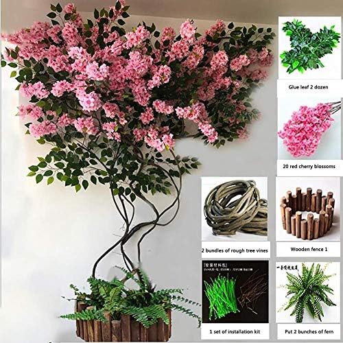 Unique Artificial Cherry Blossom Tree Hanging Silk Flowers Garland for Home Wedding Decoration