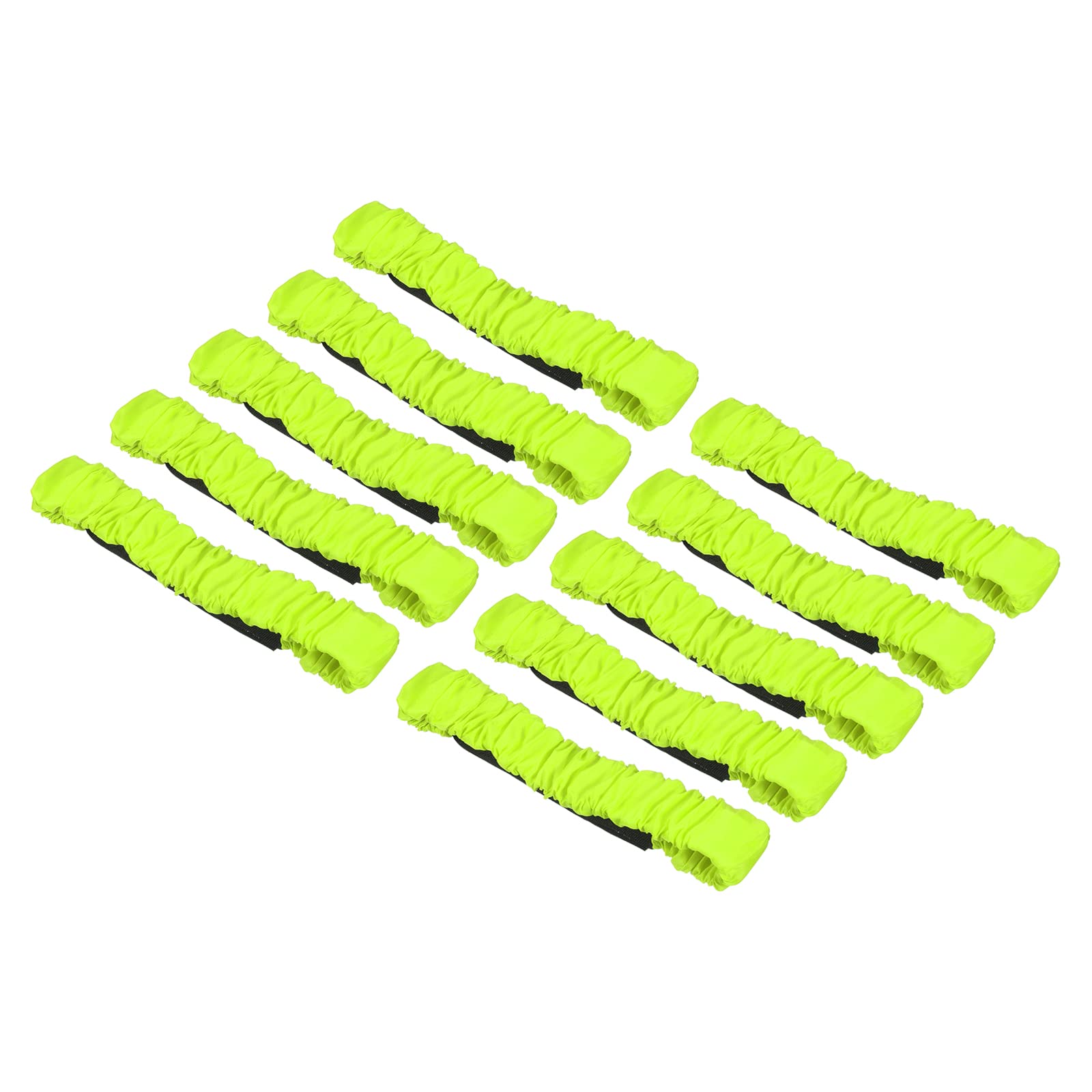PATIKIL 3 Legged Race Bands, 10 Pack Elastic Tie for Outdoor Birthday Party Field Day Carnival Relay Game, Green