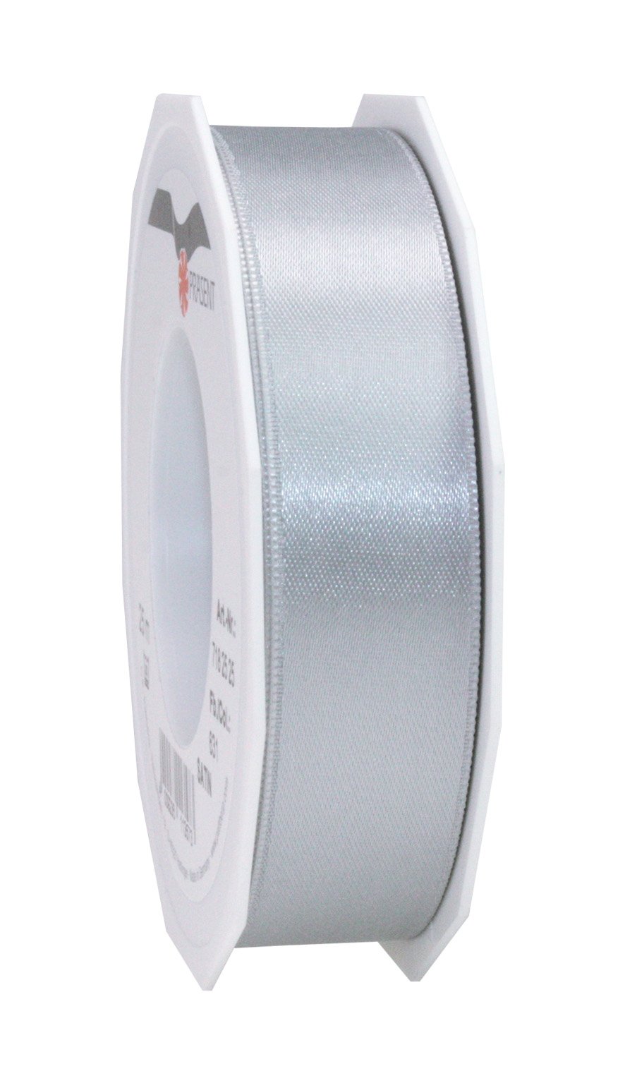 C.E. Pattberg SATIN sterling silver gift ribbon, 27 yards for Wrapping Gifts, 1 inch width, Ribbon for Decorating & Crafting, Decorative Ribbon for Gifts, for every occasion