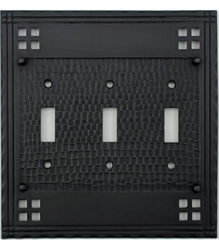 Oil Rubbed Bronze Wall Plate - Single Gang Despard Style Switch Plate Cover
