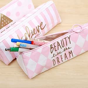 Diseño_exclusivo_de_lona_Rosa_Estuche_de_almacenamiento_Papelería