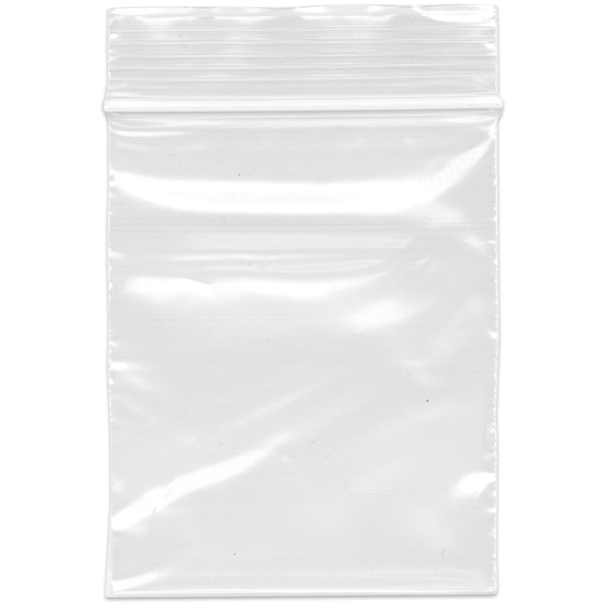 Plymor 2.5" x 3" (Pack of 100), 2 Mil Zipper Reclosable Plastic Bags