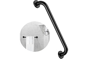 ZUEXT 16 Inch Oil Rubbed Black Stainless Steel Shower Grab Bar, Bathroom Safety Hand Rail, 500 Lbs Pull Force, Concealed Mount, Modern Sleek Style