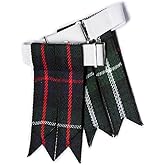 Tartan Kilt Hose Sock Flashes with Heavy Buckle Adjusters