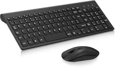 Cimetech Wireless Keyboard and Mouse 2.4G Ultra-Thin UK QWERTY Black