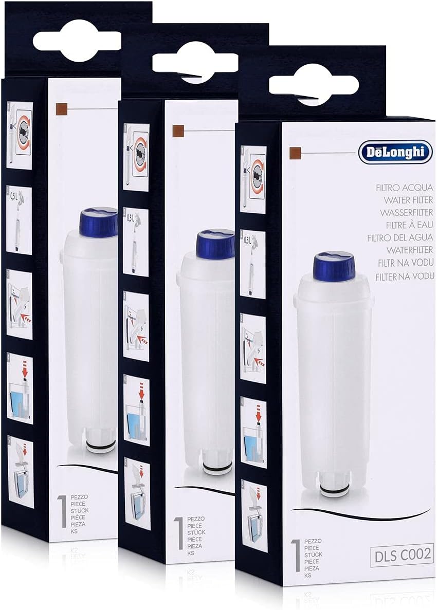 DeLonghi Water Filter DLSC002 Pack of 3 for ESAM ECAM BCO EC