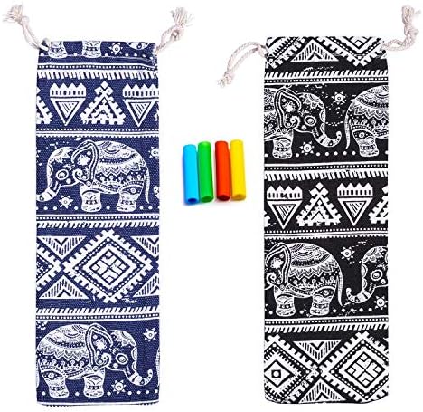 Straw Carrying Case,Metal Straw Case Reusable Straw Pouch for Stainless Steel Straws, Glass Straws, Silicone Straws, Cutlery, Knife, Fork, Spoon, Chopsticks