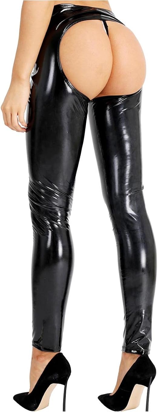 leather pants with bum cut out