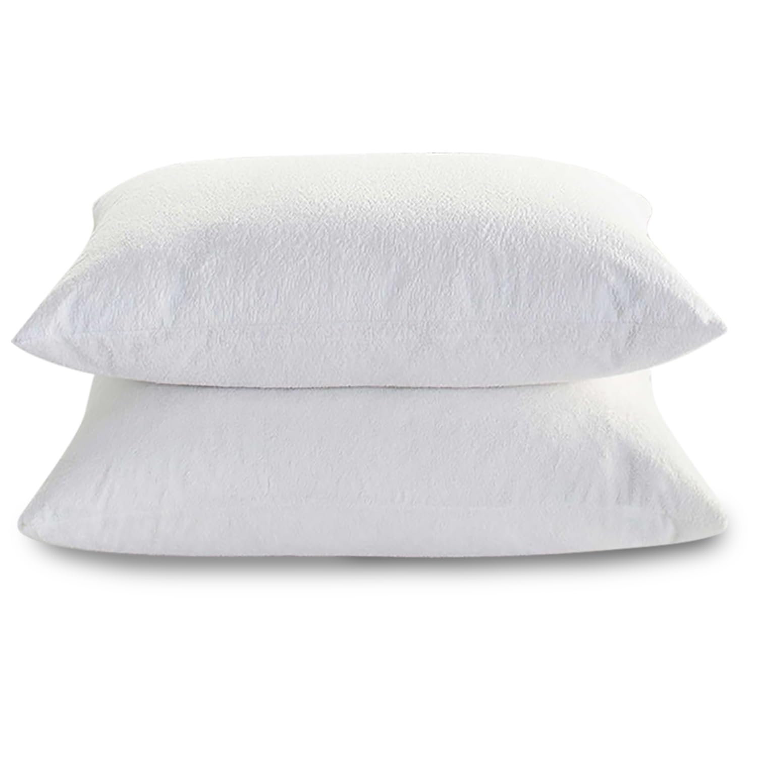 Terry Towelling Pillow Protector 2 Pack - Anti Allergy, Breathable, Anti Dustmite Waterproof Pillow Cover - Prefect Fit Pillow Protector (50 x 75 x 10 Cm) — image 1