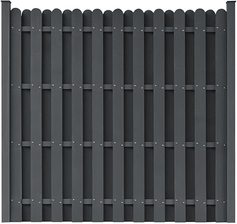 Vidaxl Wpc Zaun 180 180cm Grau Sichtschutzzaun Windschutz Lamellenzaun Garten Amazon De Garten