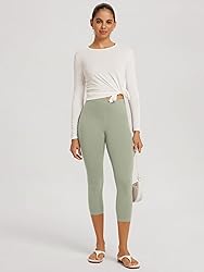 ODODOS 2-Pack Buttery Soft Lounge Yoga Capris for