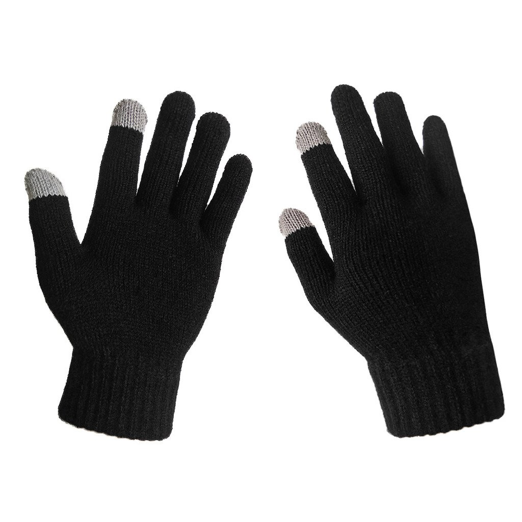 Lethmik Women's Solid Magic Knit Gloves Winter Wool Lined with