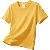 PATPAT Boys Cotton Short Sleeve T-Shirt Kids Crewneck Tops Plain Basic Tees | Casual Solid Breathable Cozy Clothes Summer Shirts For Little Big Kids Teen Youth Boy 5-16Y