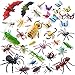 Auihiay 36 Pack Large Plastic Insect Figures Assorted Insect Bugs Includes Multicolored Lifelike Butterfly for Children Education, Insect Themed Party