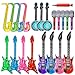 20 Pieces Inflatable Guitar Toys Set, Inflatable Electric Guitar Saxophone Microphone Pipa Toy for 80's 90's Themed Party ,kids Birthday Decor,Coachella Valley Music Festival,Karaoke Party,Rock and Roll Party Favors