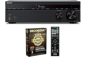 Sony STR-DH790 7.2-ch Surround Sound Home Theater AV Receiver with 4K HDR, Dolby Atmos & Bluetooth Black + 1 YR CPS Enhanced Protection Pack