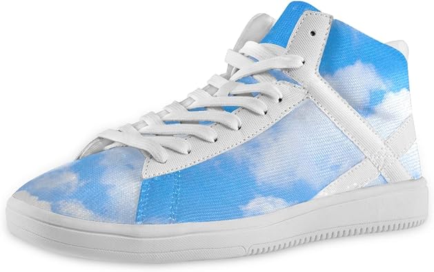 Amazon Natax ハイカットスニーカー メンズ ハイカットシューズ 運動靴 通気性 夏用 薄型 カジュアルシューズ 男の子 おしゃれ 人気 スポーツ 軽量 学生 靴 くつ スカイ ブルー 青空 スニーカー Natax ランニング