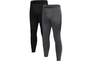 BAMBOO COOL Men's Lightweight Thermal Underwear Bottoms Fleece Lined Long Johns for Men Base Layer Pants for Cold Weather