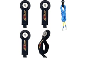 Juformin Heavy Duty Magnetic Hook, Magnetic Tool Holder, Magnetic Garage Hooks, Extension Cord Strap for Cable, Rope, Wire Storage in Garage,Workshop,RV,Pick-up(Dia.1.69" Magnet * 4Pcs)