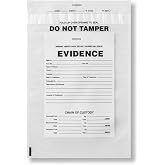 Colarr 100 Pack Evidence Bags, 12 x 16 Inch Tamper Evident Security Bags | Classroom Demonstrations, Crime-themed Parties