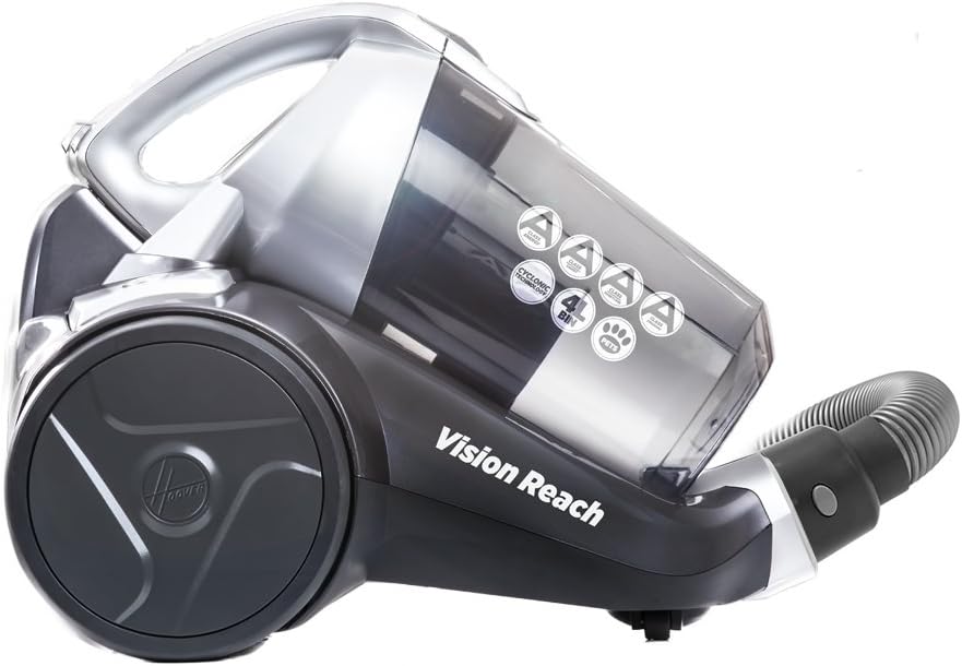 Hoover Vision Reach Pets XL Bagless Cylinder Vacuum Cleaner, BF81VS12, Cyclonic, Powerful, Extra
