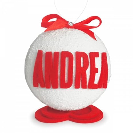 Pallina Di Natale Personalizzata Con Nome Rossa Made In