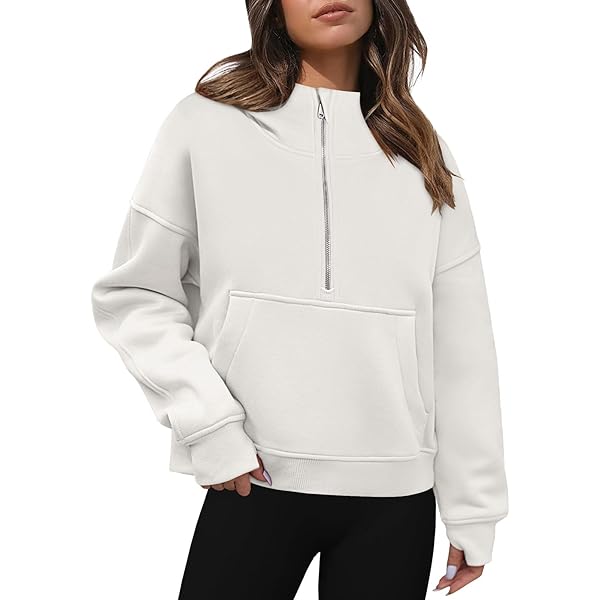 Jersey Con Cremallera Mujer Sudadera Con Capucha Y Media