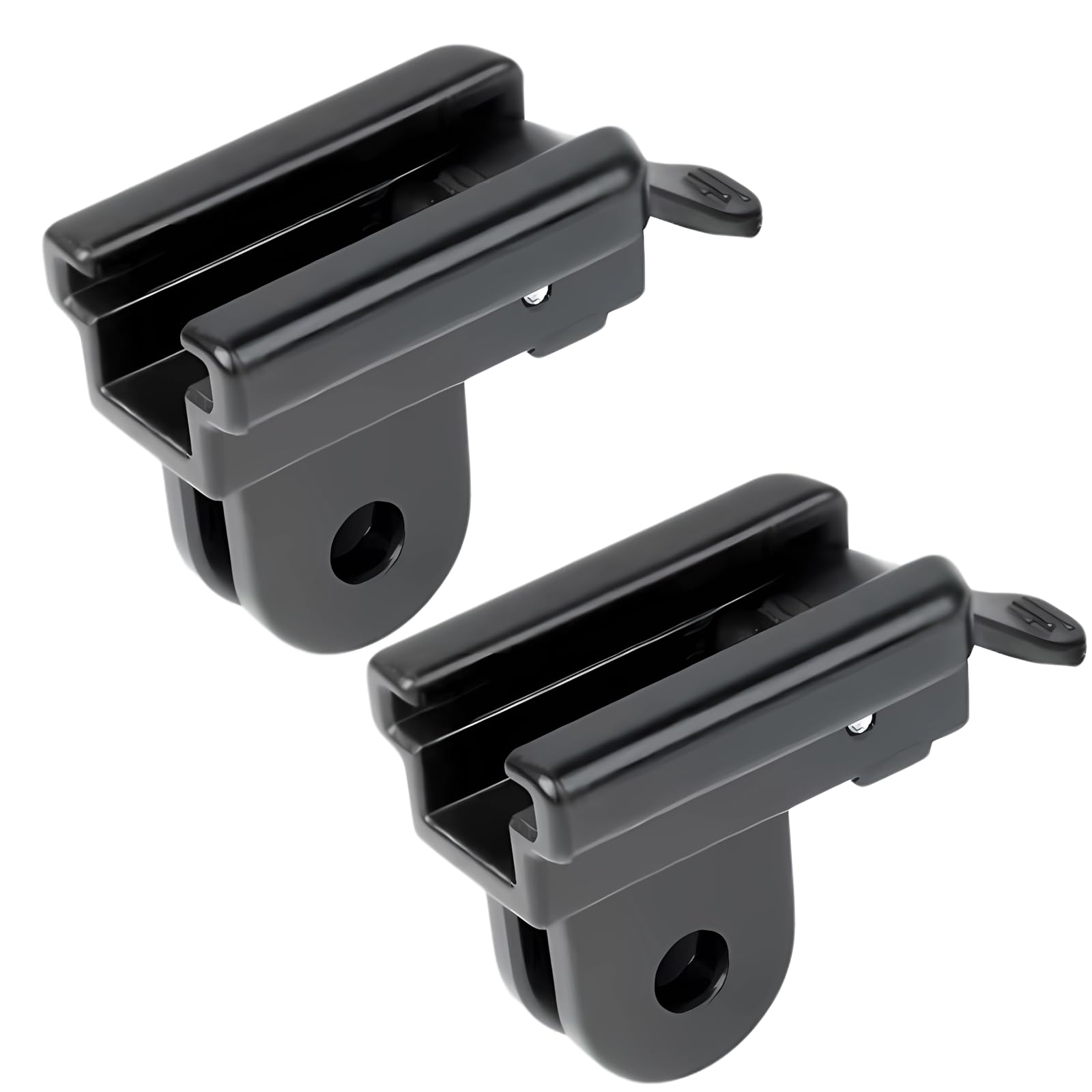 FZGLHQQ 2 PCS Bike Light Holder Adapter Stable Bicycle Flashlight Mount Holder Clip Light Flashlight Holder Bike Light Bracket for Cycling Bike(Black)