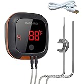 Inkbird Bluetooth Grill BBQ Meat Thermometer with Dual Probes Digital Wireless Grill Thermometer, Timer, Alarm,150 ft Barbecu