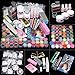WILLTOO 42 Acrylic Nail Art Tips Powder Liquid Brush Glitter Clipper Primer File Set Kit