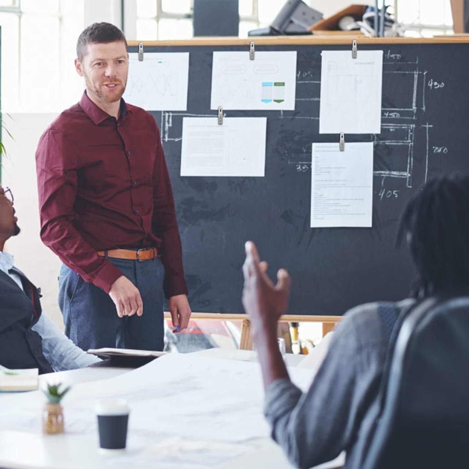 Refrigerator Magnetic Chip Bag Clips - LEYOSOV 8pcs Heavy Duty Fridge Magnet Hook with Strong Neodymium Magnet, Perfect for Food Classroom Office Photo Calendar