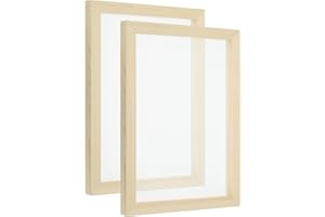 PATIKIL 10"x13" A4 Wooden Paper Making Screen, 2pcs Paper Making Mould Papermaking Mould Deckle Printing Frame for DIY Paper 